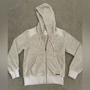 BillaBong Faux Fur Zip-Up Hoodie Sweatshirt